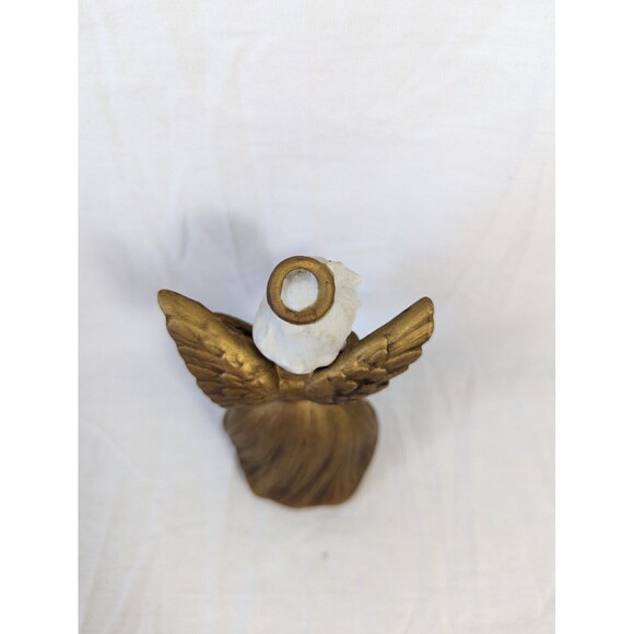 Vintage ARDALT Angel Figurine #7500 Mandolin Gold White Ceramic Porcelain - Picture 5 of 6
